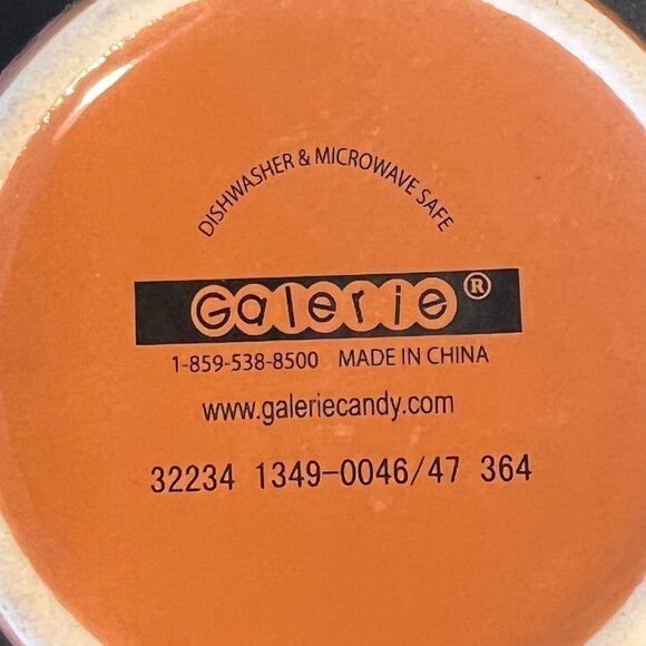 Retro Knitted Sock Monkey Ceramic Dual Handled Mug ~  Dual-Sided ~ By GALERIE - Picture 4 of 4